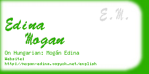 edina mogan business card